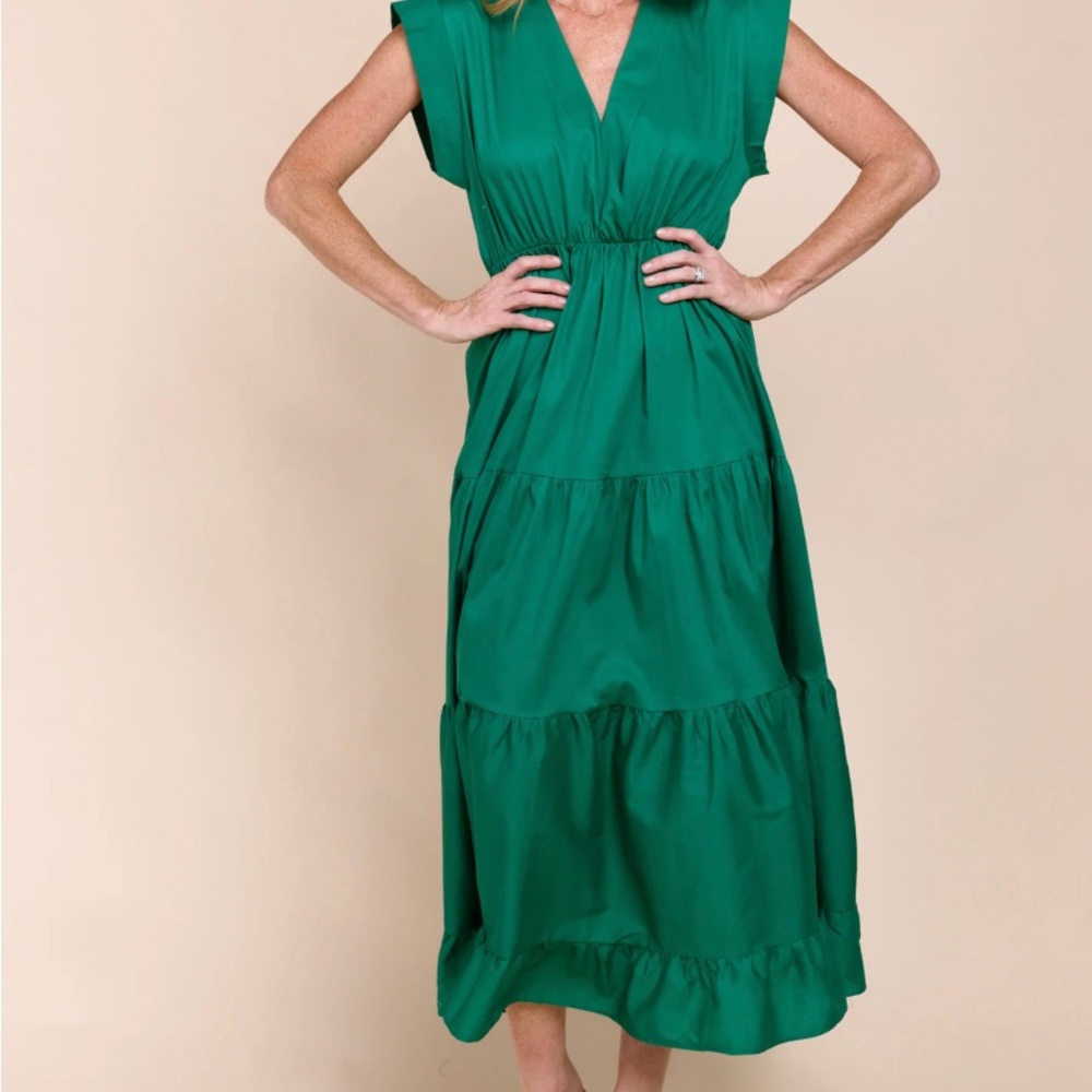 Calvin Klein Maxi Dress | Green| size 4